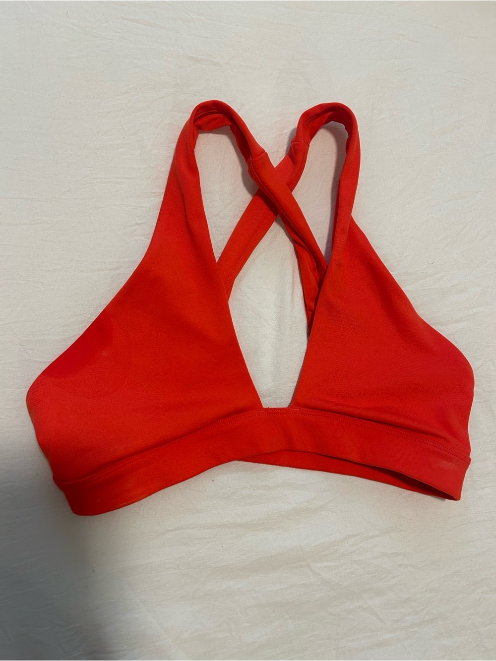 ALO Yoga Red Cross-Back Sports Bra